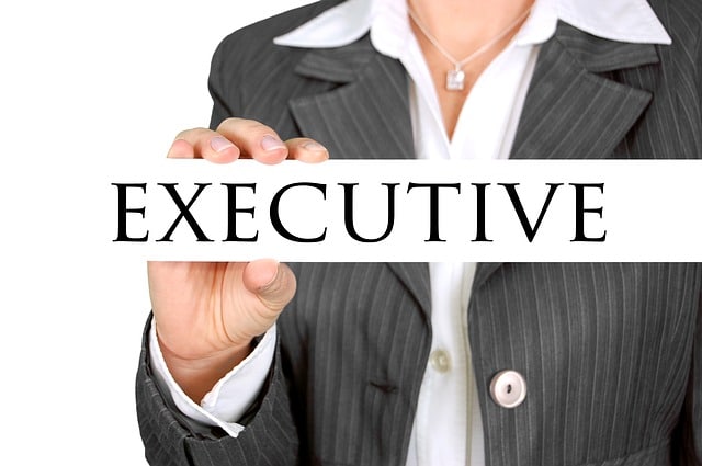 Executive Professional Holding Sign