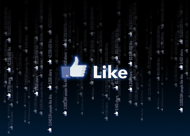 Facebook Like on Coding Background