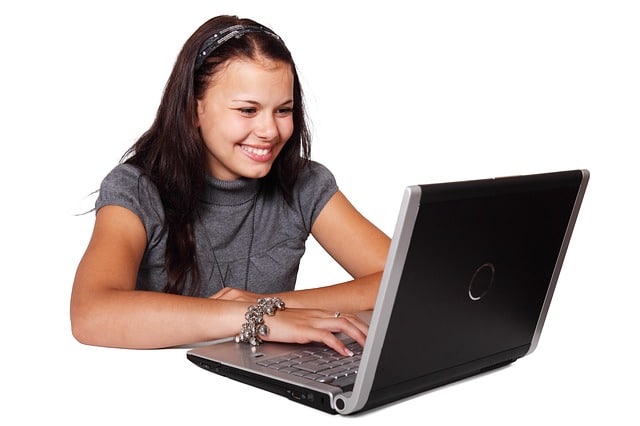 Young Person Working Computer